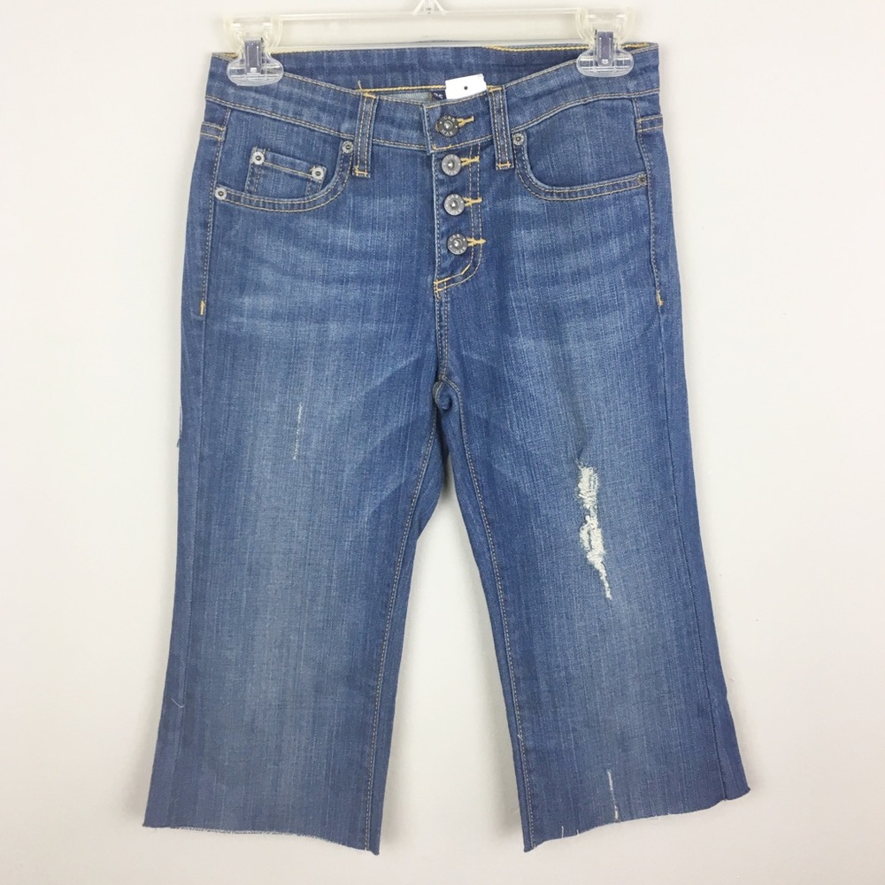 CARMAR | Blue Mid Rise Cutoff Jeans - H5
